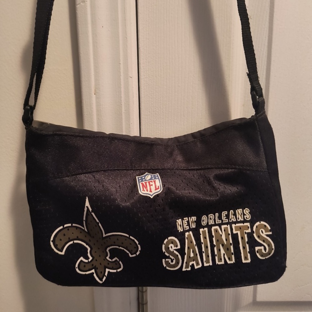 New Orleans Saints NFL Team Colors Over the Shoulder Multi pockets Small Purse